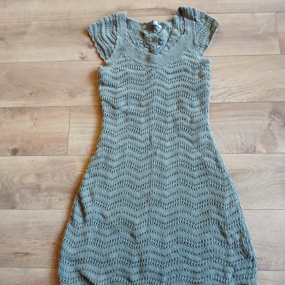 Athleta Olive Knit Mini Dress